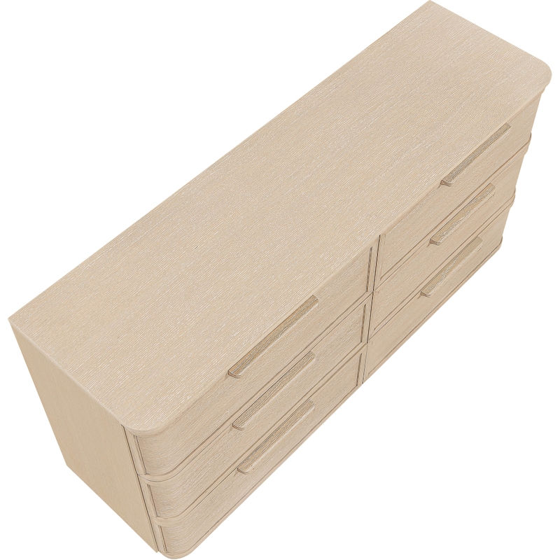 Meridian Furniture Tiberio Natural Oak Veneer And Solid Wood Dresser