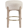 Meridian Furniture Torino Beige Fabric Upholstered Counter Stool (Set of 2)
