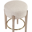 Meridian Furniture Torino Beige Fabric Upholstered Counter Stool (Set of 2)