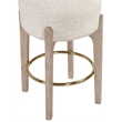 Meridian Furniture Torino Beige Fabric Upholstered Counter Stool (Set of 2)