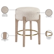 Meridian Furniture Torino Beige Fabric Upholstered Counter Stool (Set of 2)