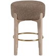 Meridian Furniture Torino Brown Fabric Upholstered Counter Stool (Set of 2)