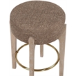 Meridian Furniture Torino Brown Fabric Upholstered Counter Stool (Set of 2)