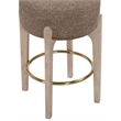 Meridian Furniture Torino Brown Fabric Upholstered Counter Stool (Set of 2)