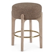 Meridian Furniture Torino Brown Fabric Upholstered Counter Stool (Set of 2)