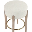 Meridian Furniture Torino Cream Fabric Upholstered Counter Stool (Set of 2)