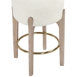 Meridian Furniture Torino Cream Fabric Upholstered Counter Stool (Set of 2)