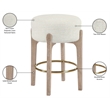 Meridian Furniture Torino Cream Fabric Upholstered Counter Stool (Set of 2)