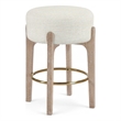 Meridian Furniture Torino Cream Fabric Upholstered Counter Stool (Set of 2)
