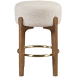 Meridian Furniture Torino Beige Fabric Upholstered Counter Stool (Set of 2)