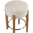 Meridian Furniture Torino Beige Fabric Upholstered Counter Stool (Set of 2)
