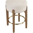 Meridian Furniture Torino Beige Fabric Upholstered Counter Stool (Set of 2)