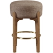 Meridian Furniture Torino Brown Fabric Upholstered Counter Stool (Set of 2)