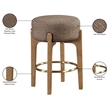 Meridian Furniture Torino Brown Fabric Upholstered Counter Stool (Set of 2)