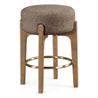 Meridian Furniture Torino Brown Fabric Upholstered Counter Stool (Set of 2)