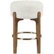 Meridian Furniture Torino Cream Fabric Upholstered Counter Stool (Set of 2)