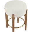 Meridian Furniture Torino Cream Fabric Upholstered Counter Stool (Set of 2)