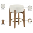 Meridian Furniture Torino Cream Fabric Upholstered Counter Stool (Set of 2)