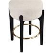 Meridian Furniture Torino Beige Fabric Upholstered Counter Stool (Set of 2)