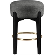 Meridian Furniture Torino Black Fabric Upholstered Counter Stool (Set of 2)