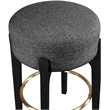 Meridian Furniture Torino Black Fabric Upholstered Counter Stool (Set of 2)