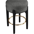 Meridian Furniture Torino Black Fabric Upholstered Counter Stool (Set of 2)