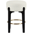 Meridian Furniture Torino Cream Fabric Upholstered Counter Stool (Set of 2)