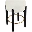 Meridian Furniture Torino Cream Fabric Upholstered Counter Stool (Set of 2)