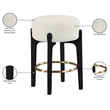 Meridian Furniture Torino Cream Fabric Upholstered Counter Stool (Set of 2)