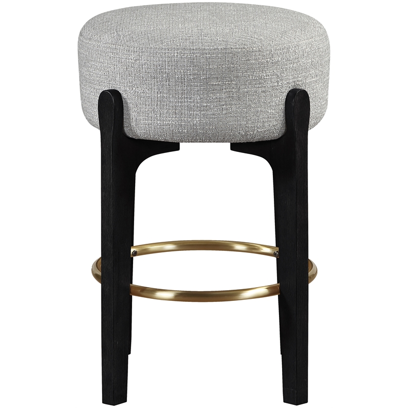 Meridian Furniture Torino Grey Fabric Upholstered Counter Stool (Set of 2)