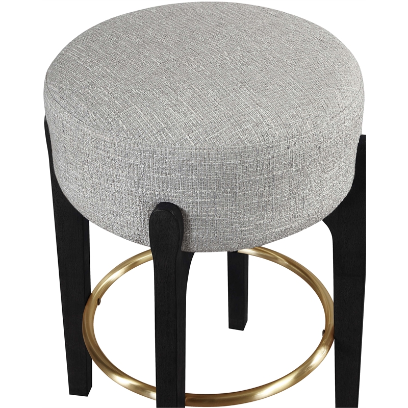 Meridian Furniture Torino Grey Fabric Upholstered Counter Stool (Set of 2)