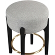Meridian Furniture Torino Grey Fabric Upholstered Counter Stool (Set of 2)