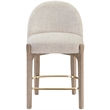 Meridian Furniture Torino Beige Fabric Upholstered Counter Stool (Set of 2)