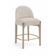 Meridian Furniture Torino Beige Fabric Upholstered Counter Stool (Set of 2)