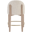 Meridian Furniture Torino Beige Fabric Upholstered Counter Stool (Set of 2)