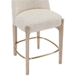 Meridian Furniture Torino Beige Fabric Upholstered Counter Stool (Set of 2)