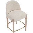 Meridian Furniture Torino Beige Fabric Upholstered Counter Stool (Set of 2)