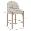 Meridian Furniture Torino Beige Fabric Upholstered Counter Stool (Set of 2)