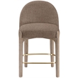 Meridian Furniture Torino Brown Fabric Upholstered Counter Stool (Set of 2)
