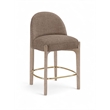 Meridian Furniture Torino Brown Fabric Upholstered Counter Stool (Set of 2)