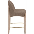 Meridian Furniture Torino Brown Fabric Upholstered Counter Stool (Set of 2)