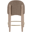 Meridian Furniture Torino Brown Fabric Upholstered Counter Stool (Set of 2)