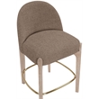 Meridian Furniture Torino Brown Fabric Upholstered Counter Stool (Set of 2)