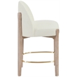 Meridian Furniture Torino Cream Fabric Upholstered Counter Stool (Set of 2)