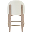 Meridian Furniture Torino Cream Fabric Upholstered Counter Stool (Set of 2)