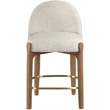 Meridian Furniture Torino Beige Fabric Upholstered Counter Stool (Set of 2)