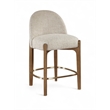 Meridian Furniture Torino Beige Fabric Upholstered Counter Stool (Set of 2)