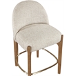 Meridian Furniture Torino Beige Fabric Upholstered Counter Stool (Set of 2)