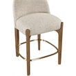 Meridian Furniture Torino Beige Fabric Upholstered Counter Stool (Set of 2)