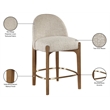 Meridian Furniture Torino Beige Fabric Upholstered Counter Stool (Set of 2)